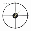 Modern and simple round ironwork silent wall clock, creative decoration clock for living room and bedroom, Nordic light luxury clock Application Scenario
